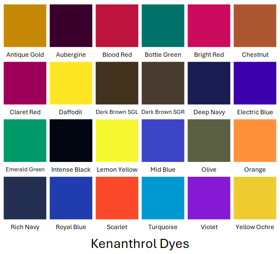 Kenanthrol Dyes - 25g, 50g, 100g pots