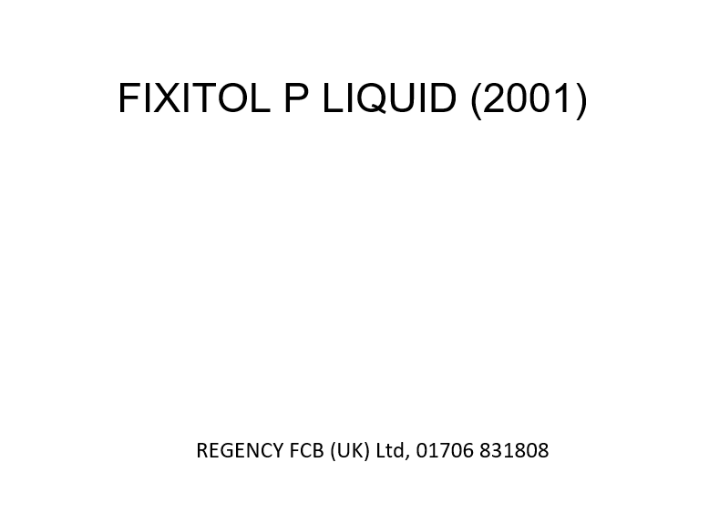 Fixitol P Liquid (2001)