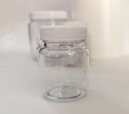 Clear Pots with Screw Cap Lids