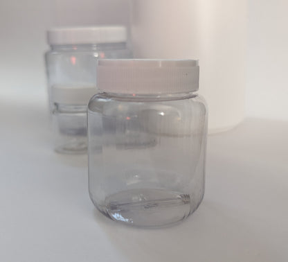 Clear Pots with Screw Cap Lids