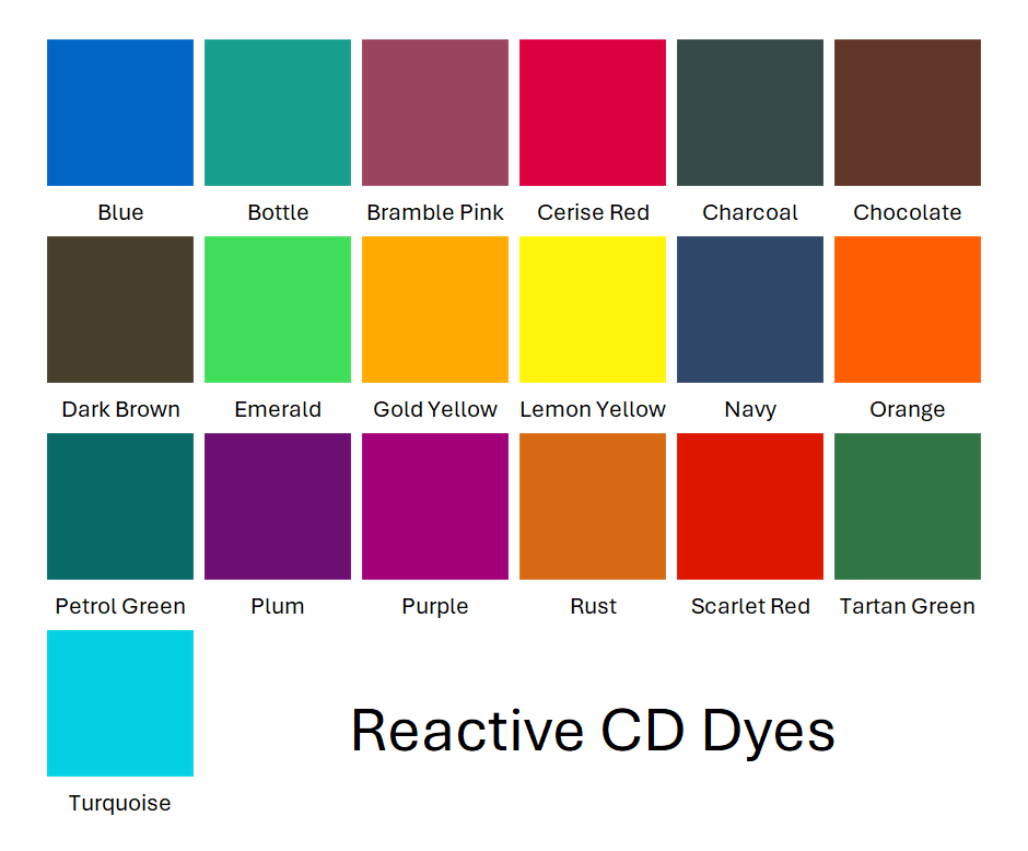 Reactive CD Dyes - 25g, 50g, 100g pots