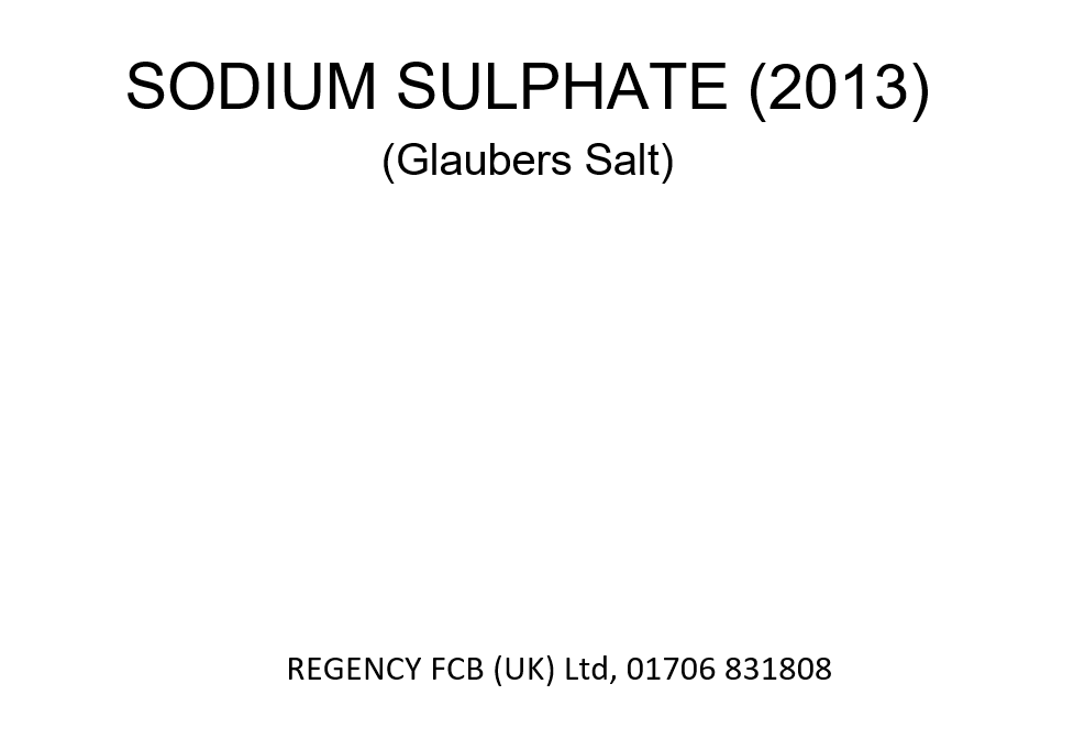 Sodium Sulphate (Glaubers Salt) (2013)