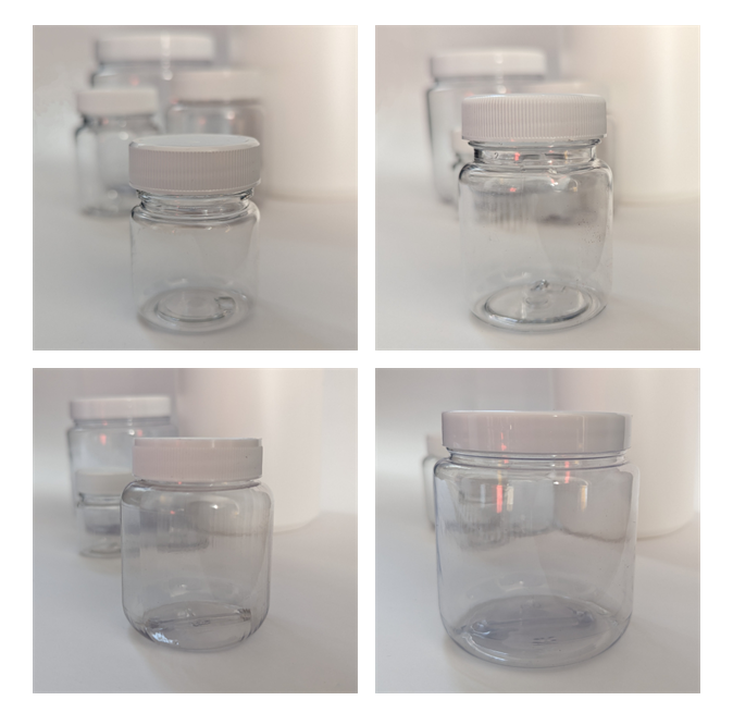 Clear Pots with Screw Cap Lids