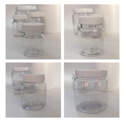 Clear Pots with Screw Cap Lids